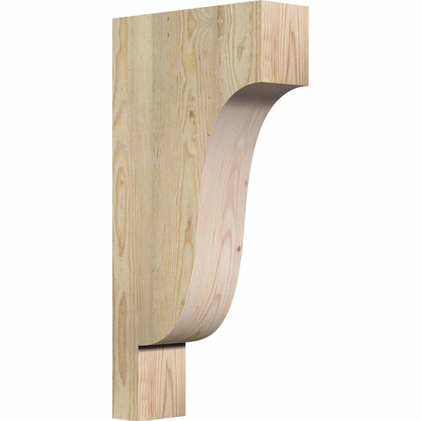 Ekena Millwork Newport Rough Sawn Corbel, Douglas Fir, 4"W x 12"D x 24"H COR04X12X24NEW00RDF - main